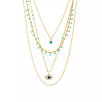 Grecian Goddess Evil Eye Necklace