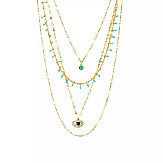 Grecian Goddess Evil Eye Necklace