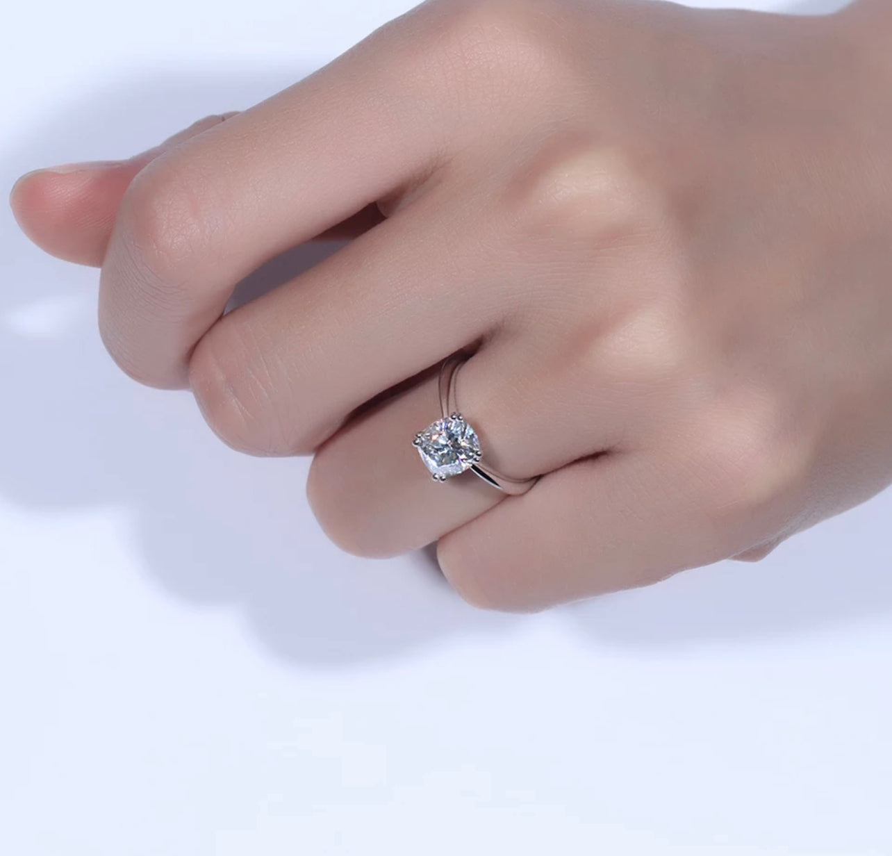 Elongated Cushion Solitaire