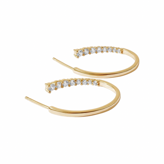 Gold Monte Carlo Hoop Earrings