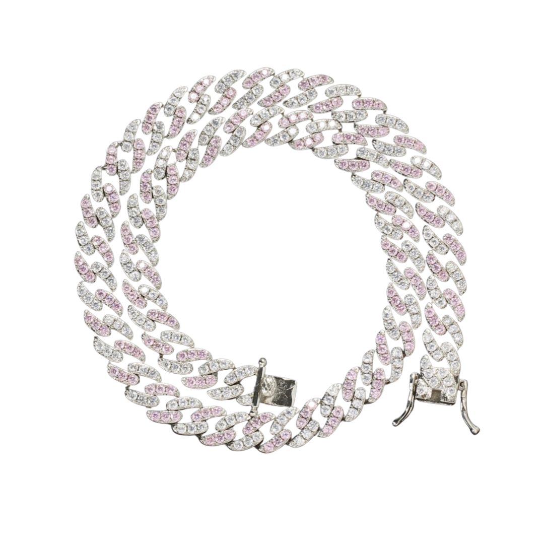 Pink & White Cuban Necklace