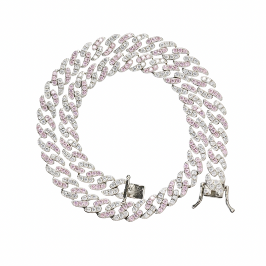 Pink & White Cuban Necklace