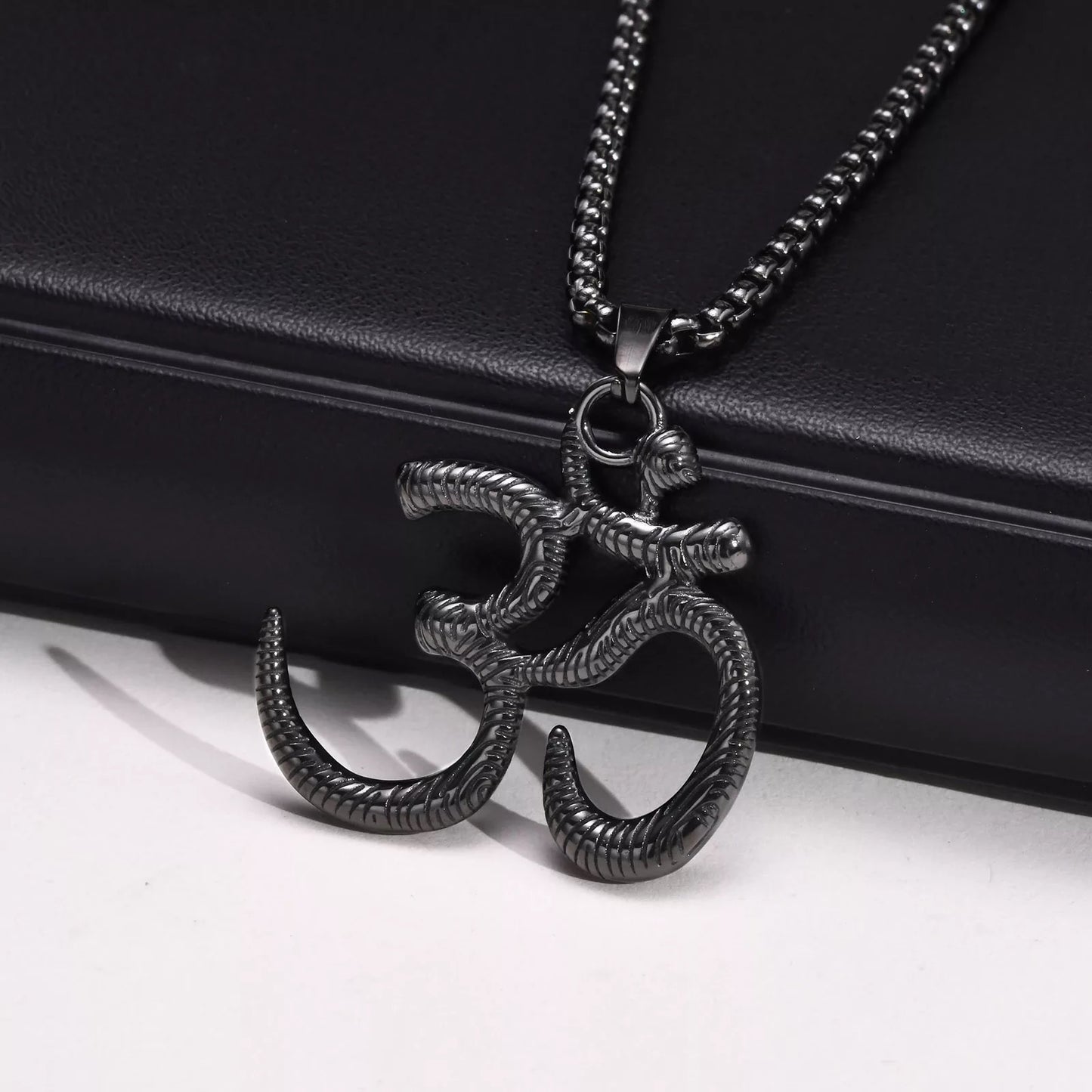 Mens Black Aum Absolute Necklace