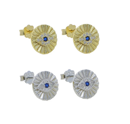 Sundisc Evil Eye Earring