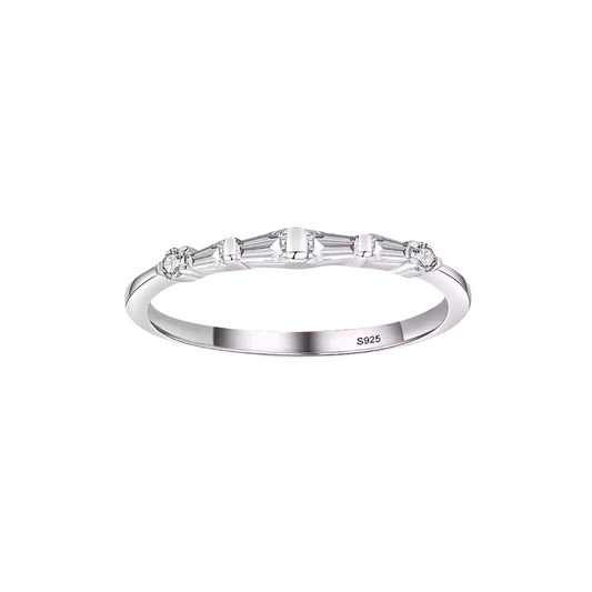 Silver Tapered Baguette Stack Ring