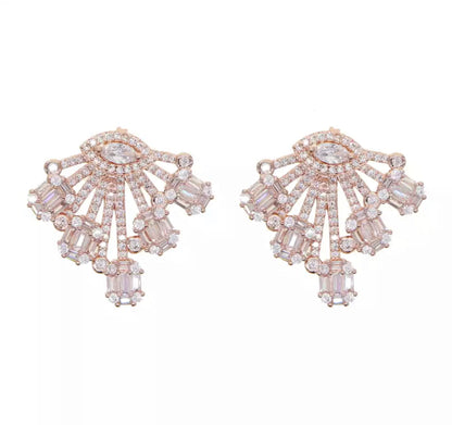 Rose Glitz Baguette Evil Eye Earring