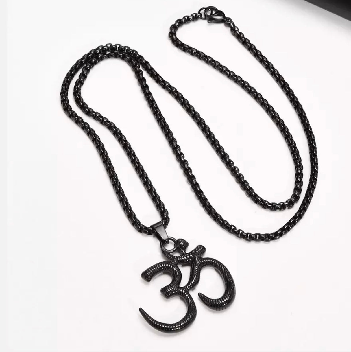Mens Black Aum Absolute Necklace