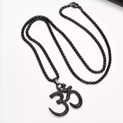 Mens Black Aum Absolute Necklace