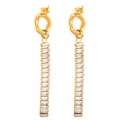Gold Baguette Bridal Set