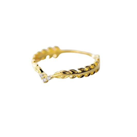 Gold Ceasar Stack Ring