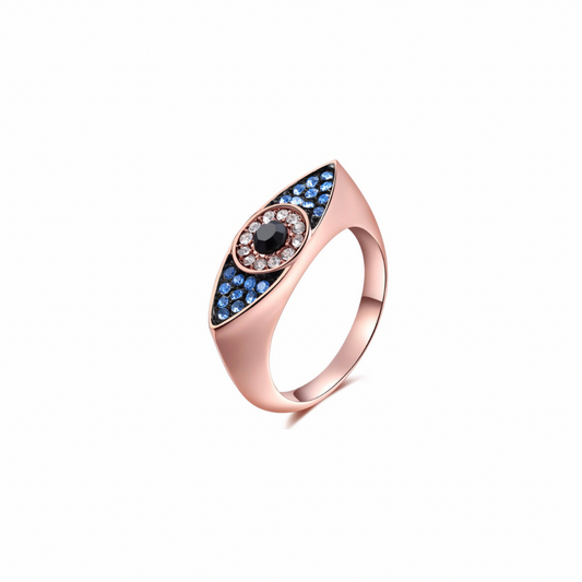 Rose Evil Eye Ring