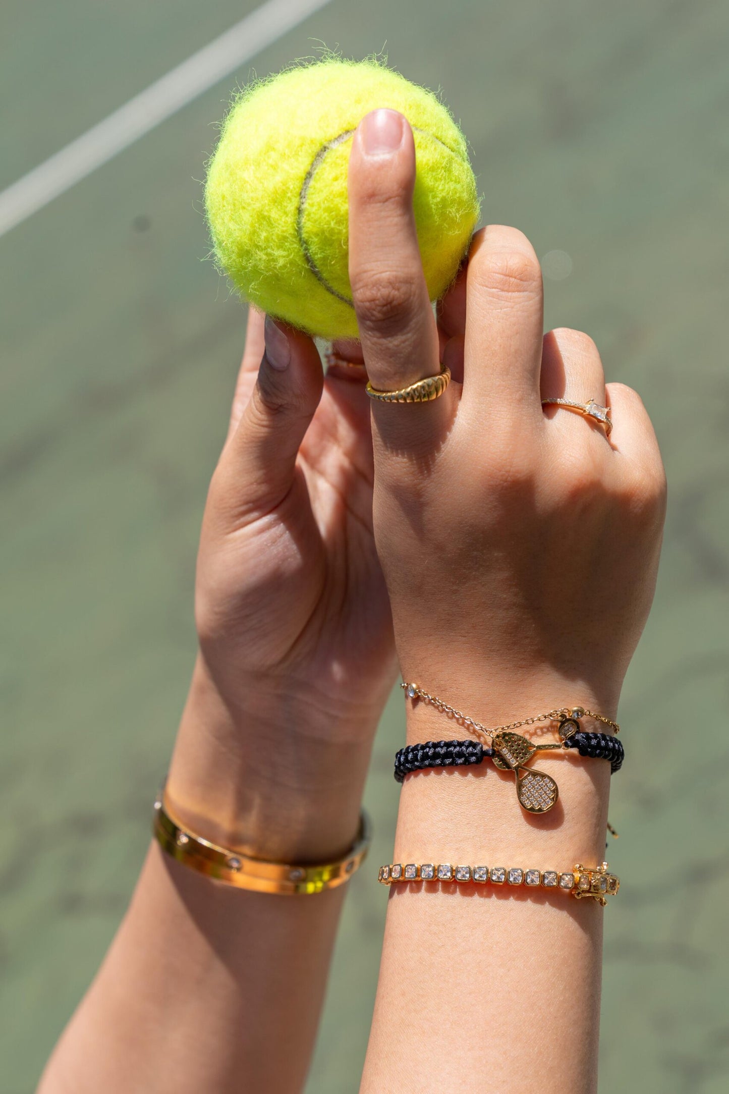 Rose Gold Luxe Ball Charm Padel Necklace & Bracelet