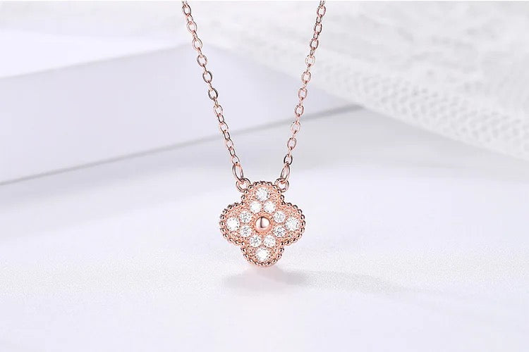 Full Rose Gold Pave Illuminaire Clover Set
