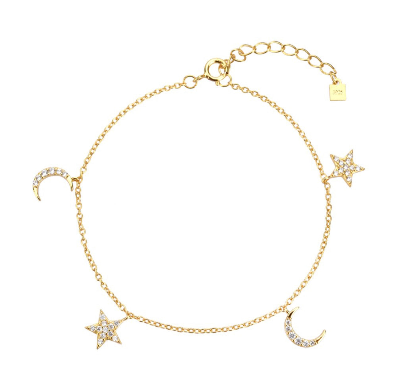 Gold Galactical Embrace Charm Bracelet