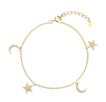Gold Galactical Embrace Charm Bracelet