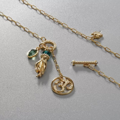 Aurah Hand Charm Necklace