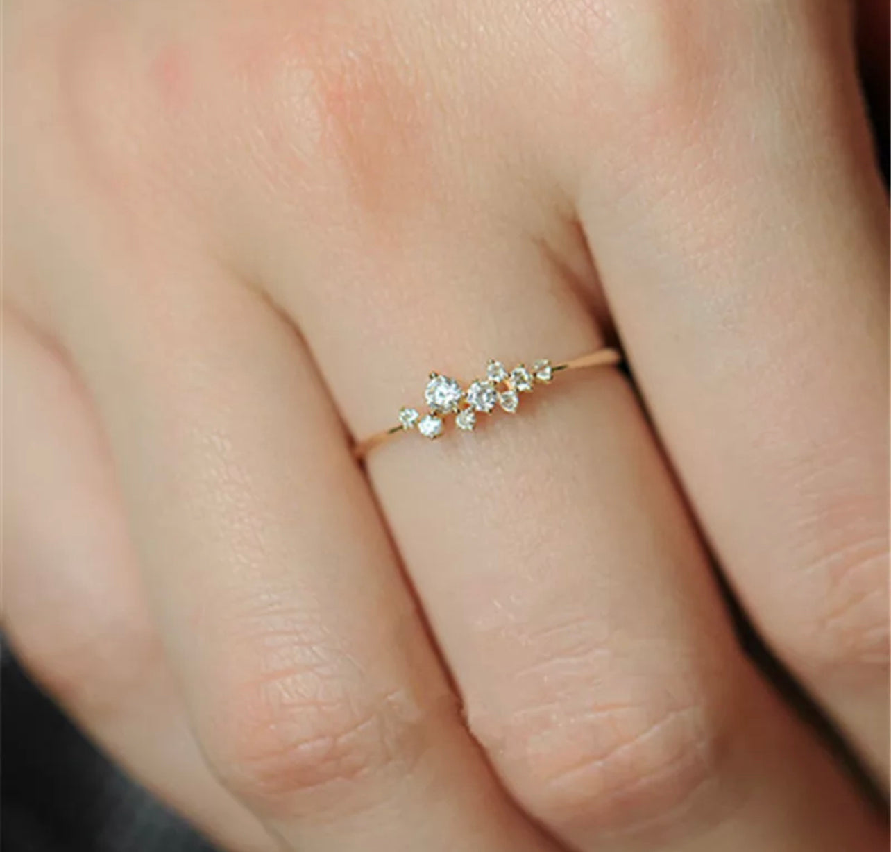 Gold Scattered Stack Ring