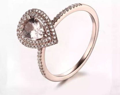 10k Astarah Morganite & Diamond Ring