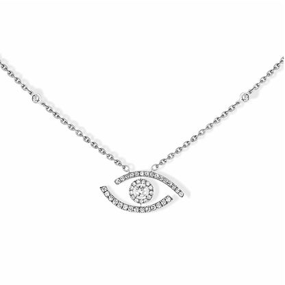 Silver Eye of Lustre Necklace