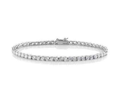 White Lab Sapphire Tennis Bracelet