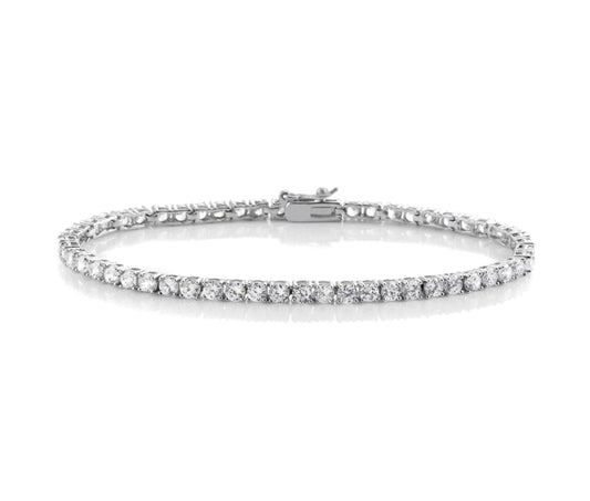 White Lab Sapphire Tennis Bracelet