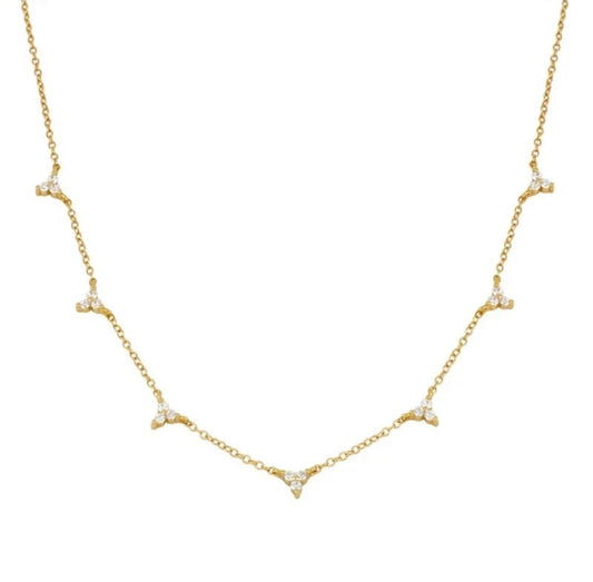 Gold 3 Point Necklace