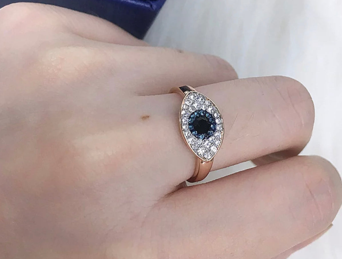 Moonlight Evil Eye Ring