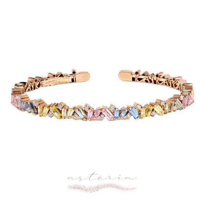 Rose Gold & Candy Bon Bon Bangle (925, 18k Vermeil)