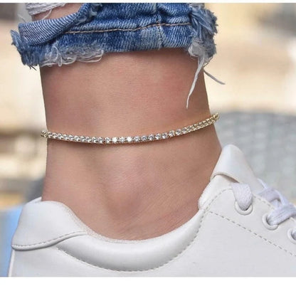 Silver Celestial Tennis Anklet