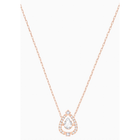 Rose Dancing Pear Pave Necklace
