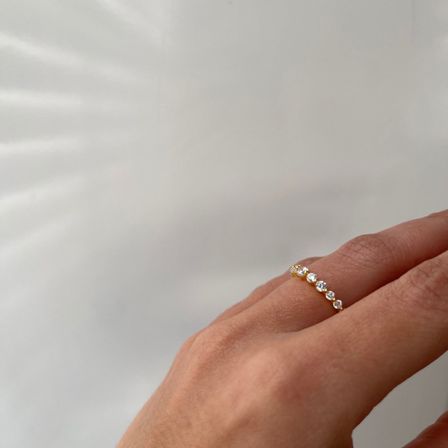 Gold Graduated Brilliant Stack Ring