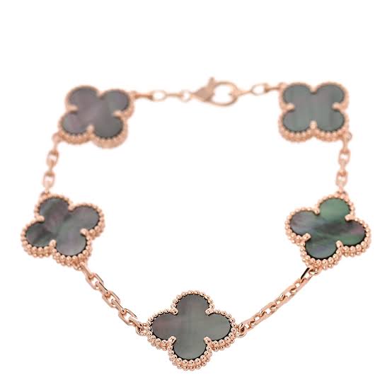 Ayesha Seedat Rose Gold & Grey Pear Vintage Pace Clover Set (925)