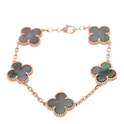Ayesha Seedat Rose Gold & Grey Pear Vintage Pace Clover Set (925)