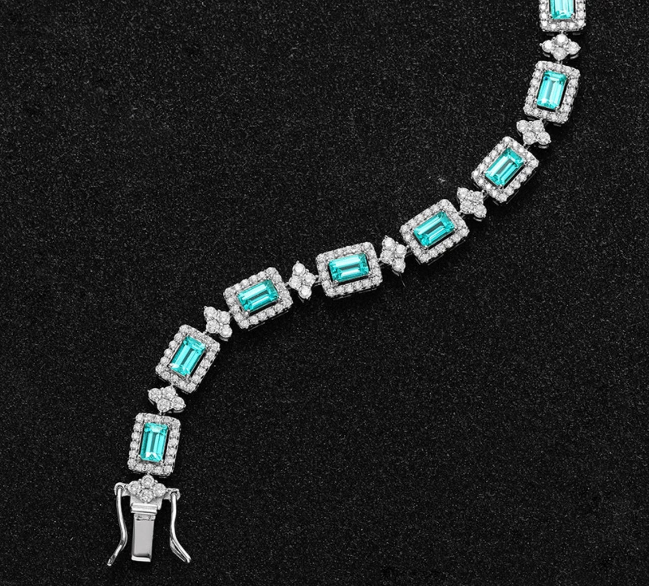 Paraiba Tourmaline Emerald Bracelet