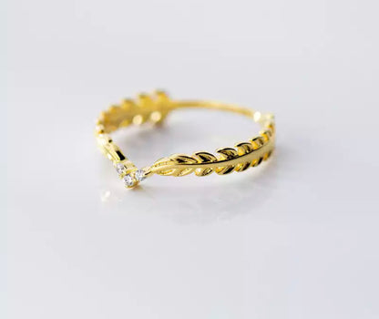 Gold Ceasar Stack Ring