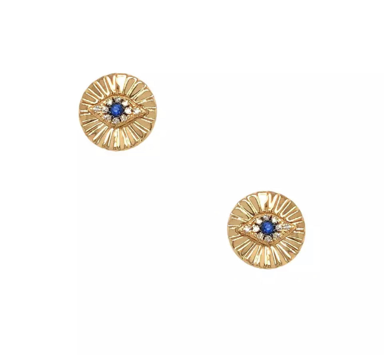 Sundisc Evil Eye Earring