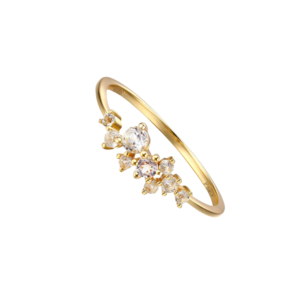 Gold Scattered Stack Ring