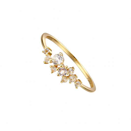 Gold Scattered Stack Ring