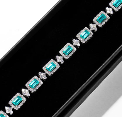 Paraiba Tourmaline Emerald Bracelet