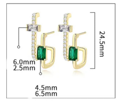 Green & Gold Marina Earring