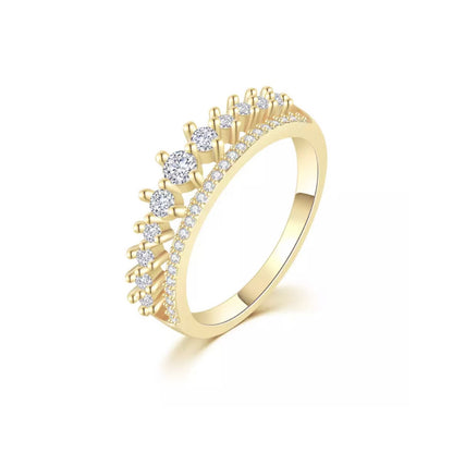 Gold Pave Prong Stack Ring