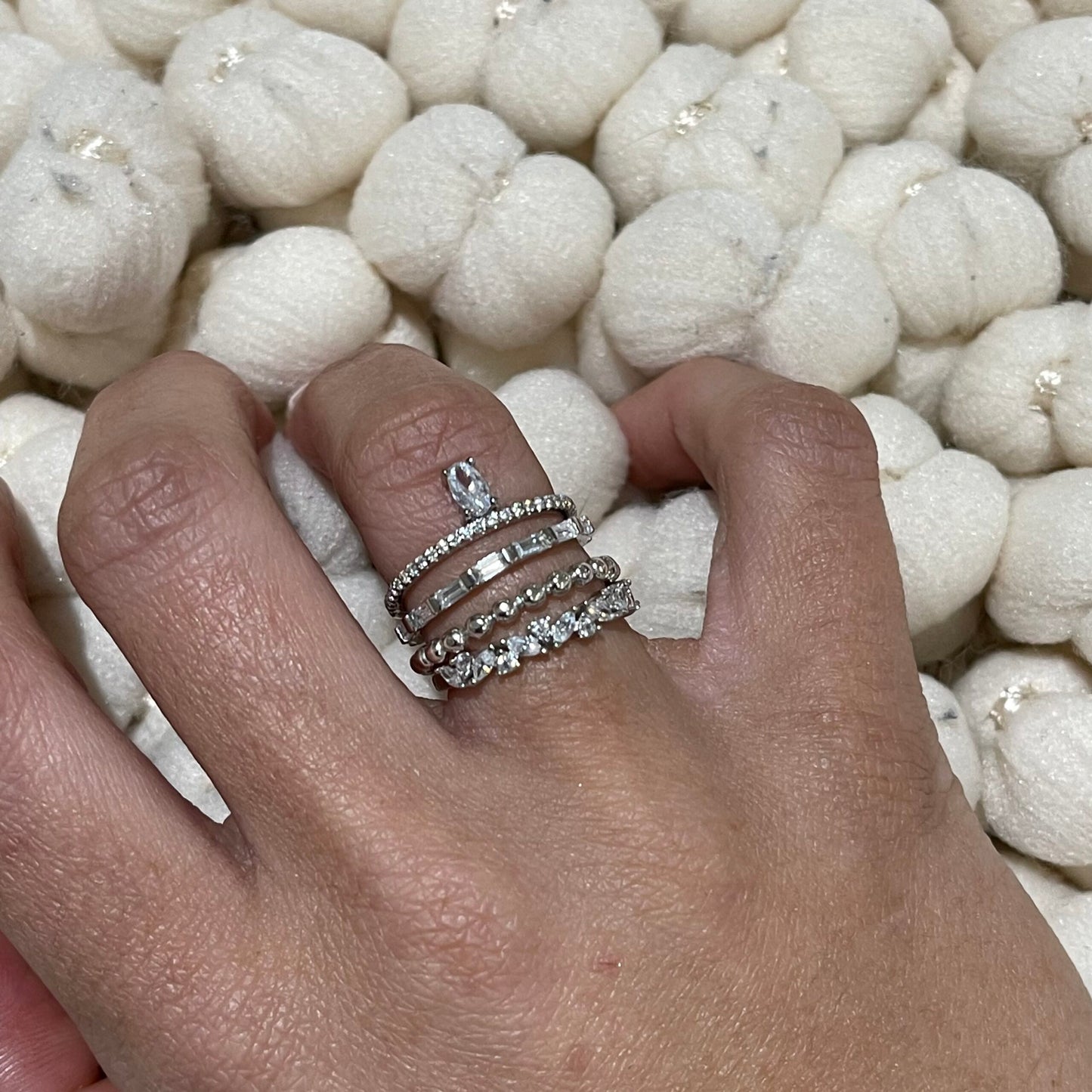 Silver Mystical Stack Ring
