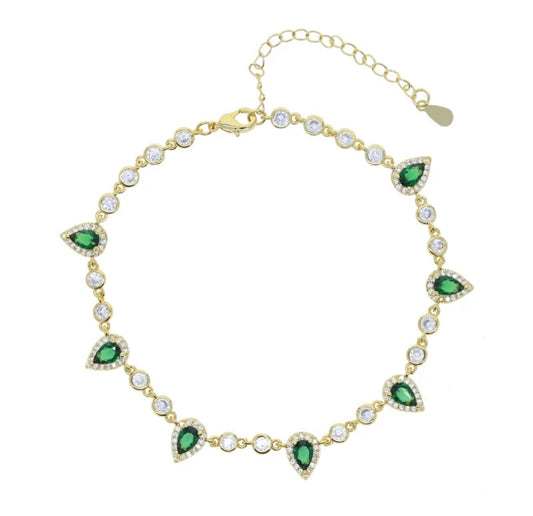 Emerald Odessa Anklet