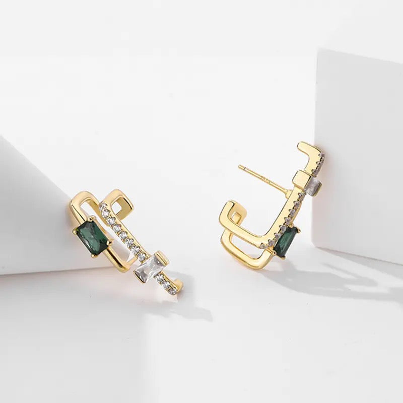 Green & Gold Marina Earring