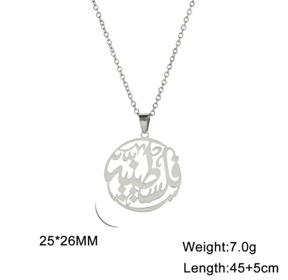 Unisex Silver Cazador Palestine Necklace