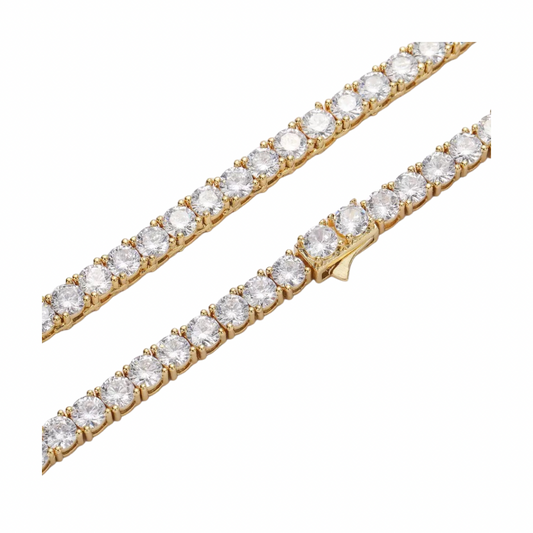 Gold Invisilink Tennis Necklace (3mm)