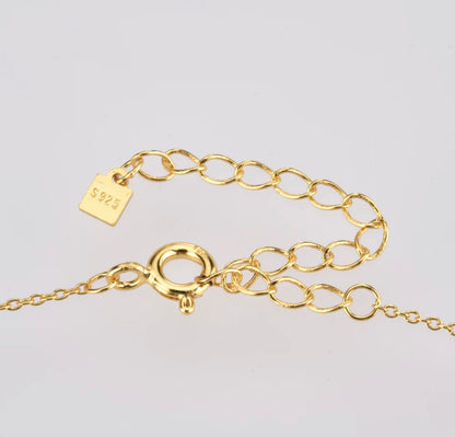 Beaded Floating Marquise Solitaire Necklace