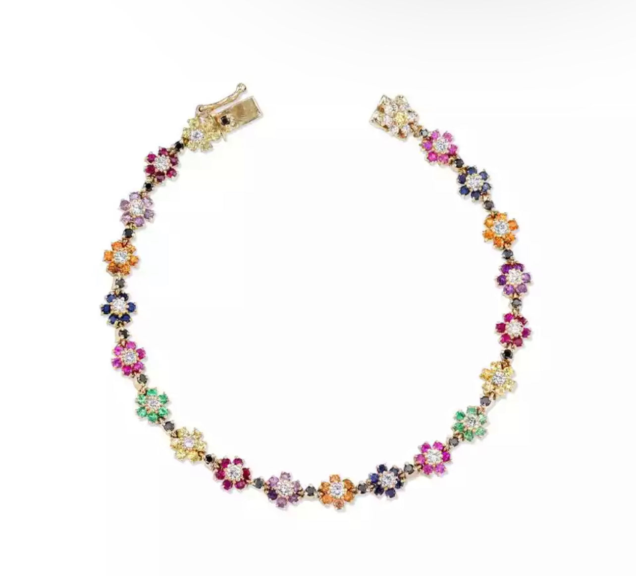 Alexis Floral Bracelet (Mix Metal, 18k Gold Electroplating)