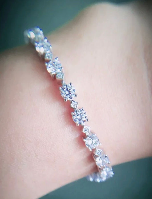 Silver Parisian Tennis Bracelet