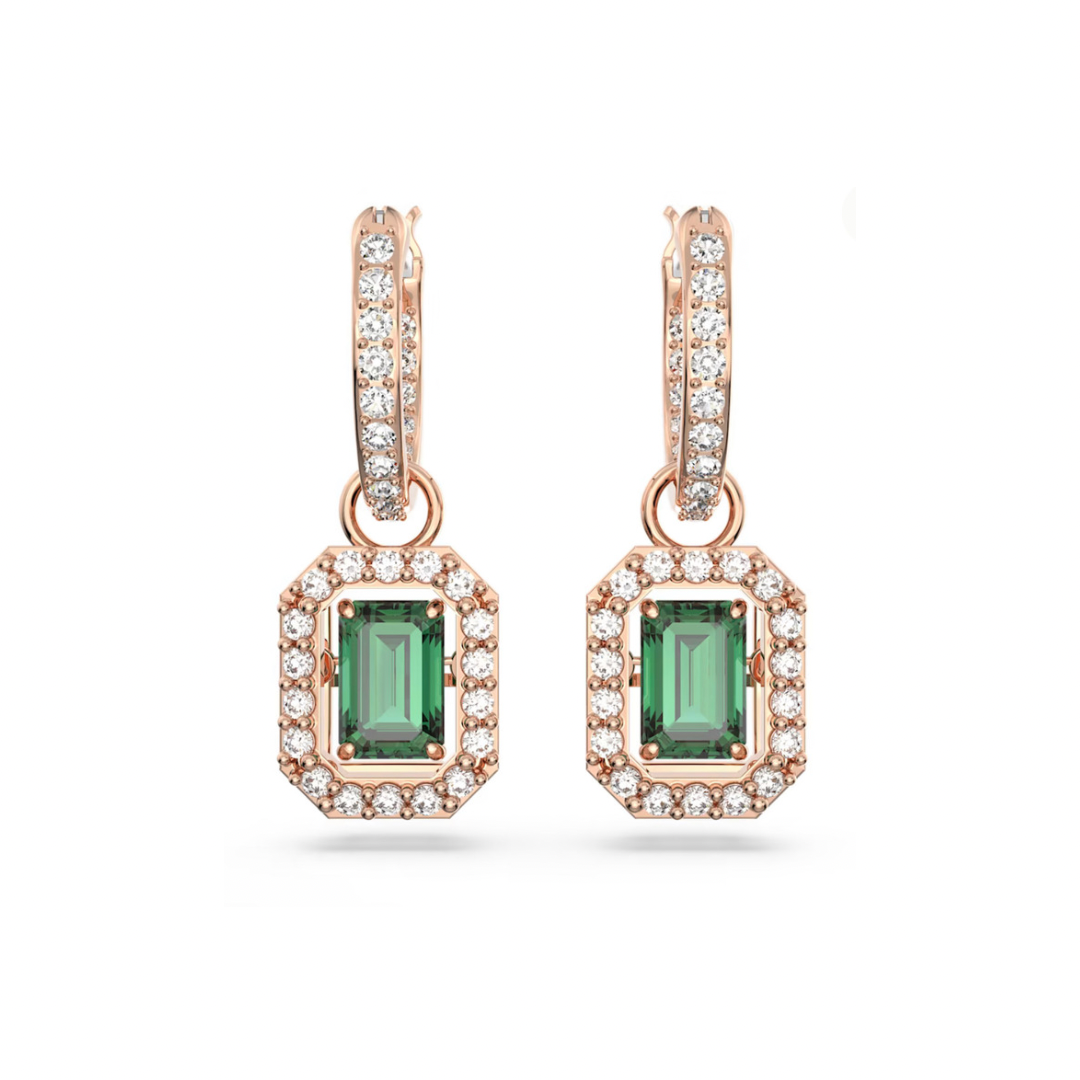 Rose Gold & Green Nakita Earrings